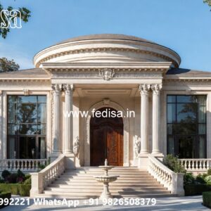 Grand Entrance Villa Design Modern Farmhouse Design No-4159