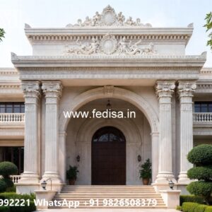 Classic Outdoor Patio Villa House Facade No-4178