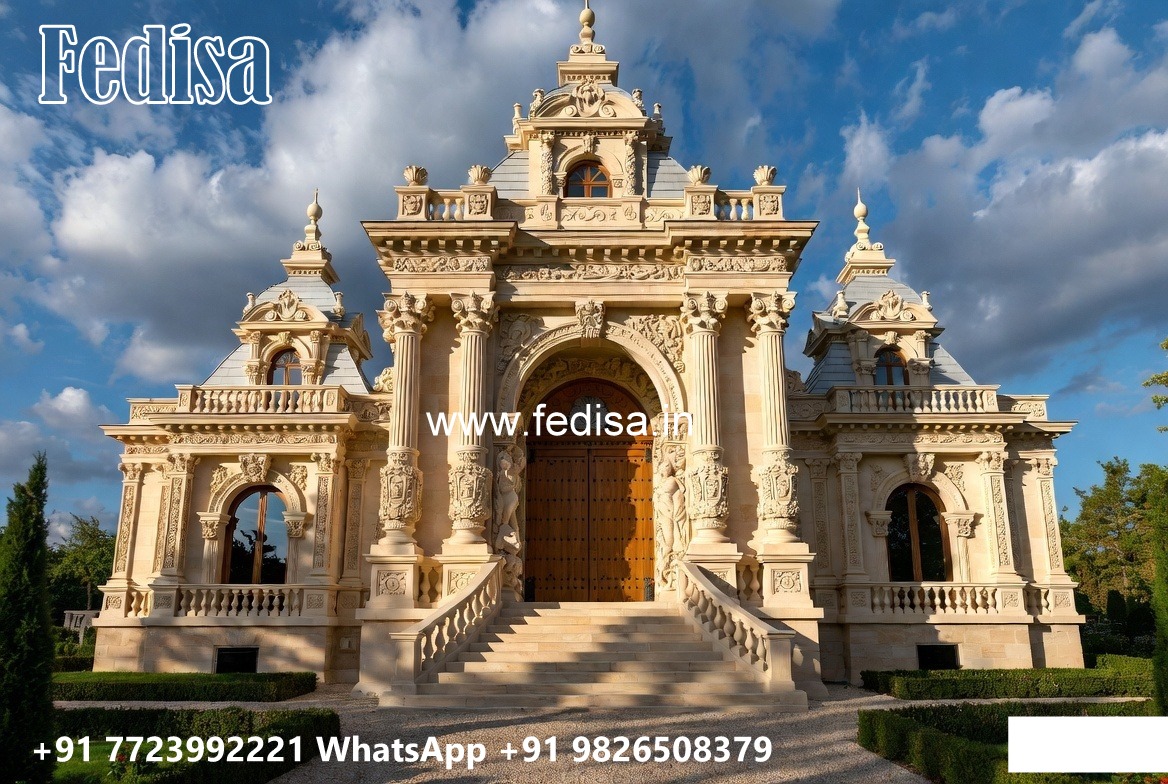 Marble Flooring Villa Design 2 Story House Floor Plans No-4659