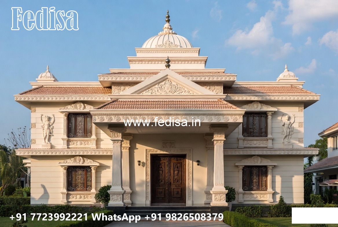 Classic Home Exterior Design Small Flat Roof House Designs No-4885
