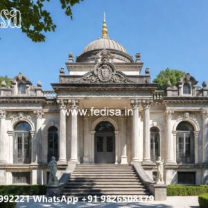 Front Yard Classic Home Duplex House Plans India No-4991