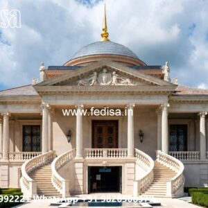 Neoclassical Villa Facade Mini House Design No-5256