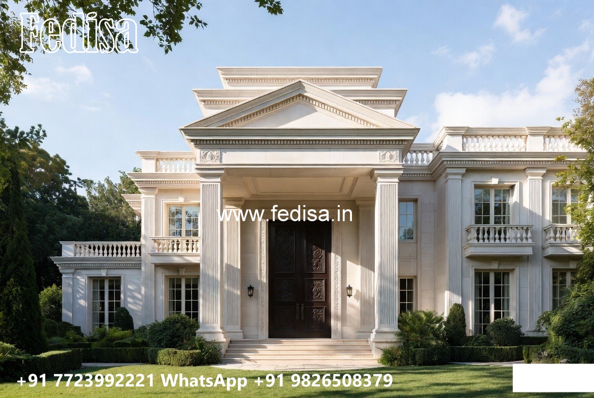 Front Yard Classic Home House Plans With Cost To Build No-5601