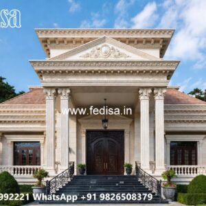 Neoclassical Villa Facade Traditional Japanese House Floor Plan No-5866