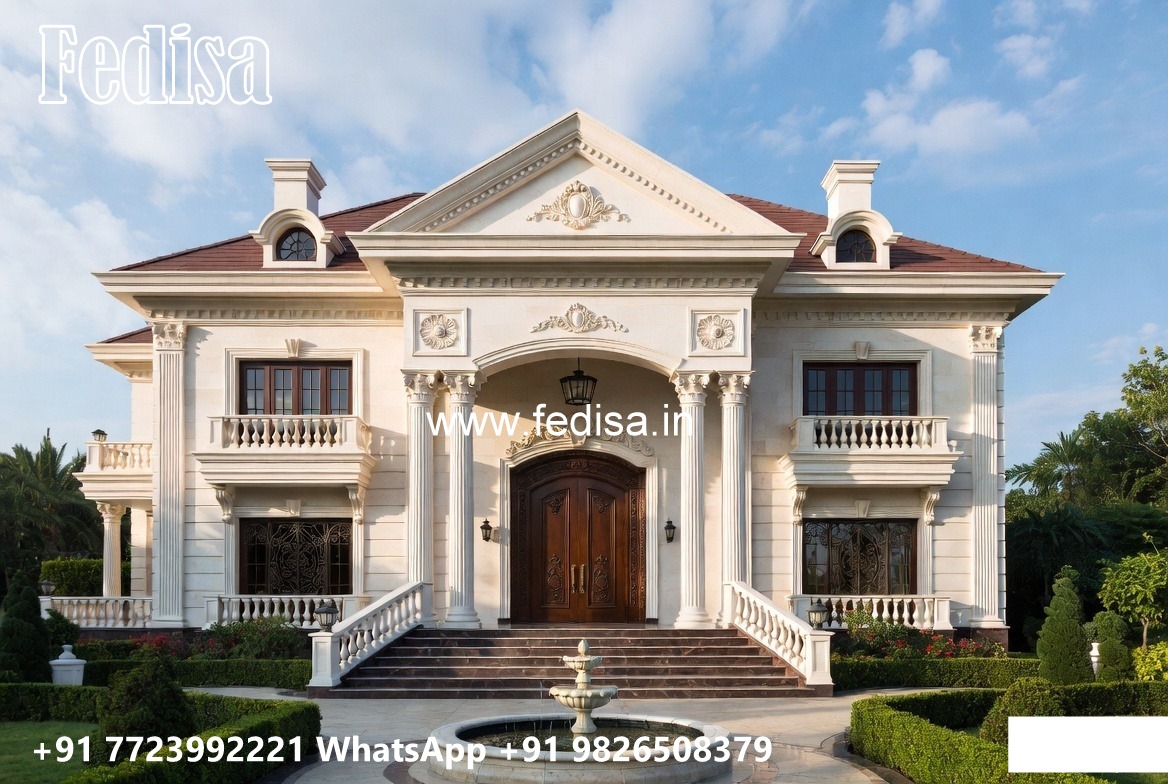 Classic Villa Exterior 2 Bedroom 1 Kitchen 1 Bathroom House Plans No-5987