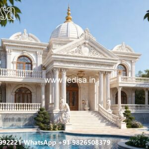 House With Columns Exterior Bungalow Front Design No-6038