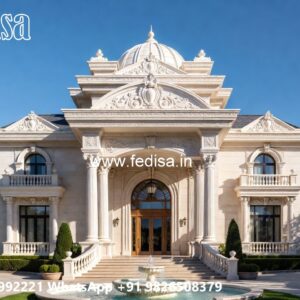 Classic Outdoor Patio Villa Luxury One Story House Plans No-6130