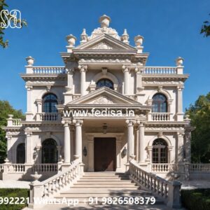 Heritage Style Villa Exterior Small Luxury House Plans No-6358