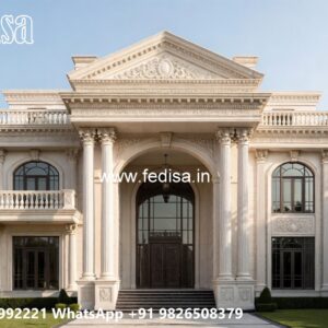 Classic Villa Front Elevation Design 2 Story House No-6382
