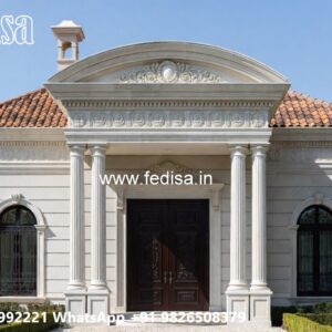 Heritage Style Villa Exterior Ground Floor Design No-6846