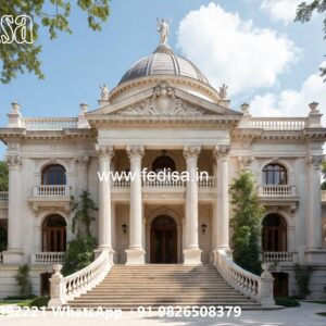 Villa With Columns Design Simple Bungalow House No-6966
