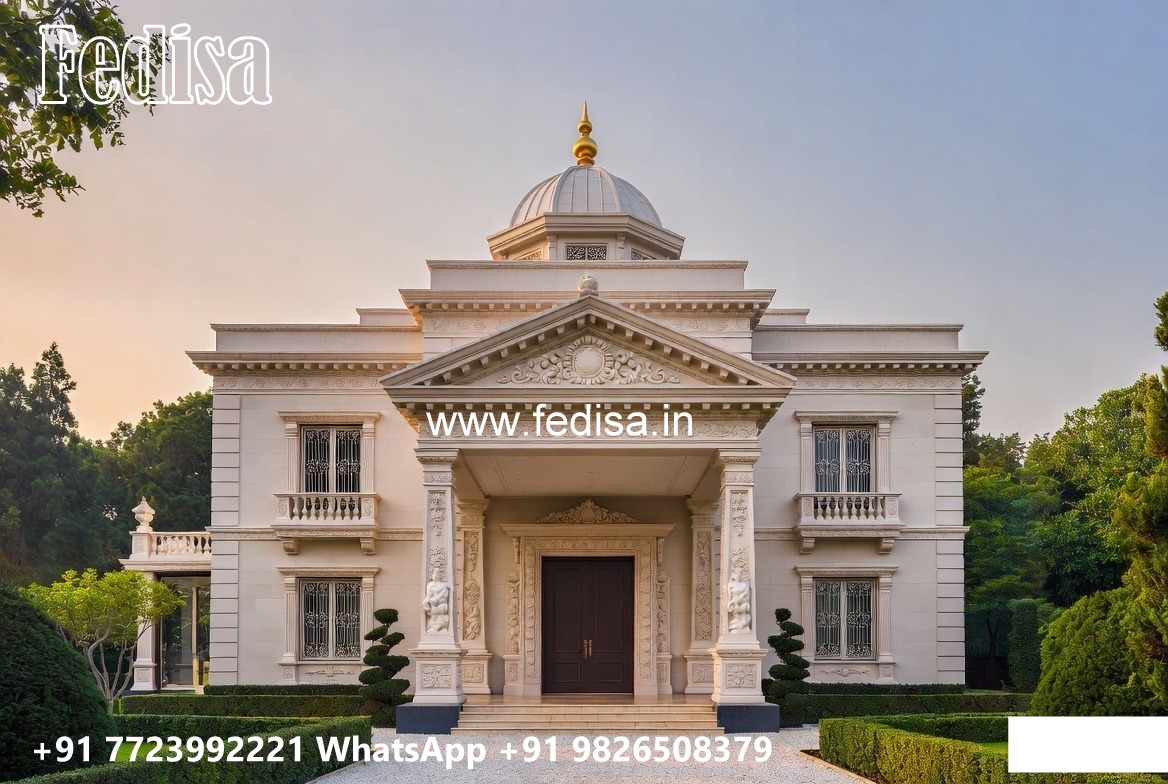 Symmetrical Villa Architecture 2800 Square Foot House No-7213
