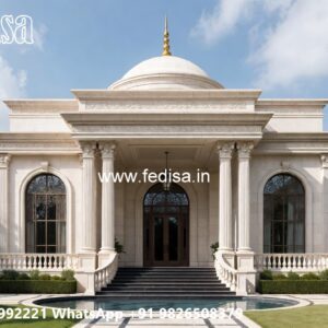 Villa Courtyard Design 4 Bedroom Farmhouse Plans No-7347