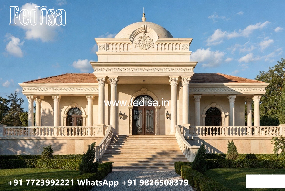 Neoclassical Villa Facade 30 Square Meters Floor Plan No-7574