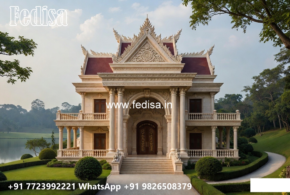 Symmetrical Villa Architecture 2 Story Small House Design No-7701