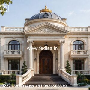 Stone Finish Home Exterior 50 Gaj House Design With Car Parking No-7786