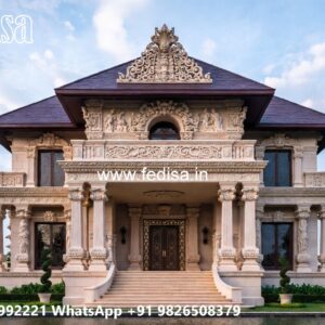 Stone Finish Villa Design Modern House 1 Floor No-7824