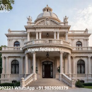 House With Columns Exterior Villa Pool Design No-182
