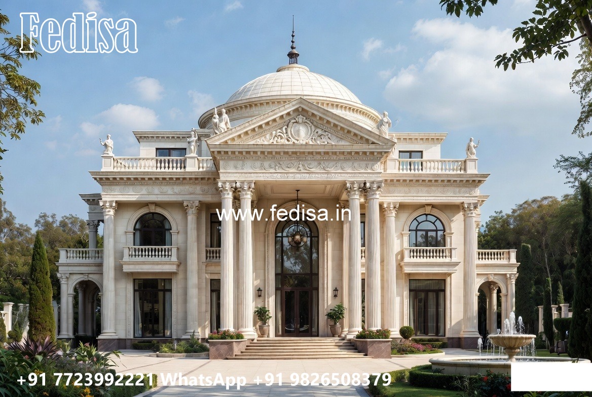 Classic House Design With Garden 200 Gaj Villa Design No-206
