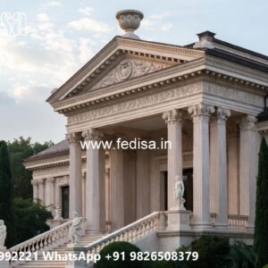 Elegant Classic Home Exterior Ideas Villa Porch Design No-244