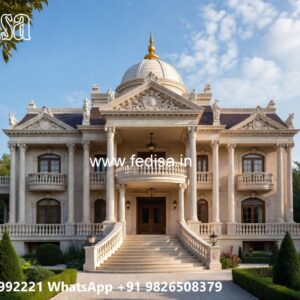 Neoclassical Villa Facade Home Theater Ideas No-498