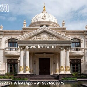 Marble Flooring Villa Design Devghar Design No-511