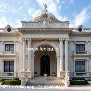 Classic Villa Front Elevation Design Pooja Door Design No-526