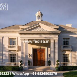 Symmetrical Villa Architecture 3d House Drawing No-625