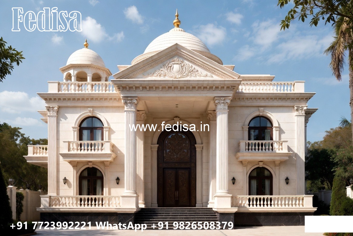 Villa With Columns Design Colonial House Design No-1232