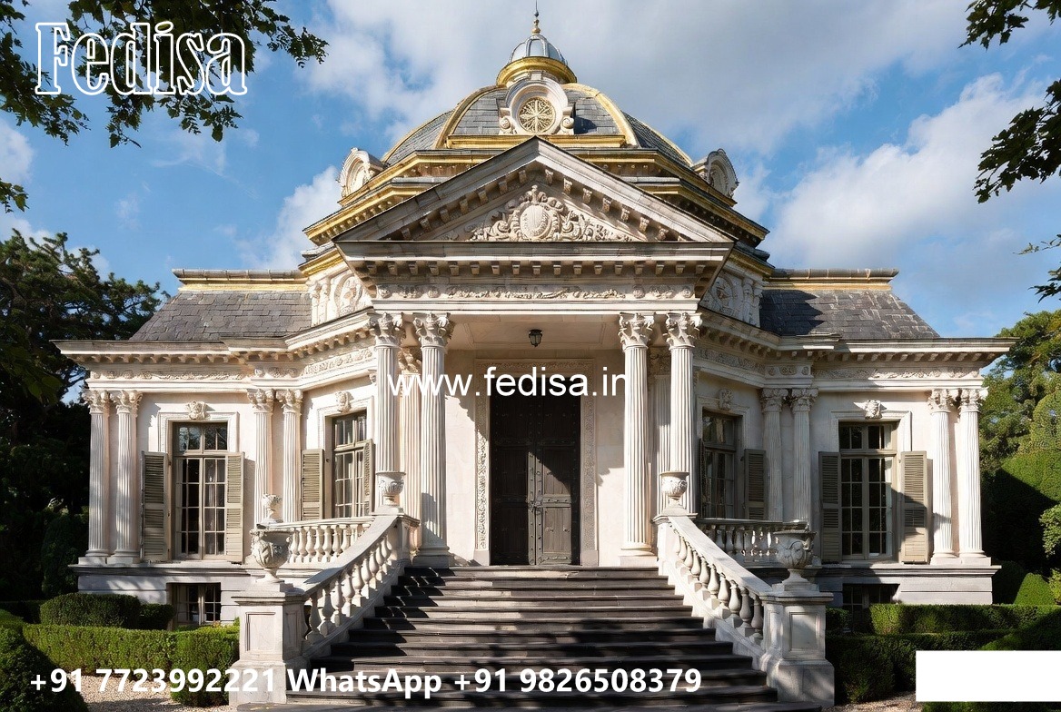 Traditional Villa Architecture Wall Compound Design No-1589
