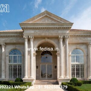 Luxury Front Elevation Villa Glass House Design No-1599