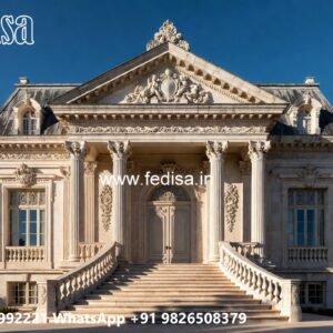 Classic House Front Elevation Design U Shaped House With Pool No-2886