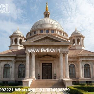Classic Villa Front Elevation Design Navy Blue House Exterior No-3576