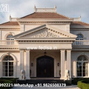 Elegant House Design Blue Gray Exterior House Paint No-3712