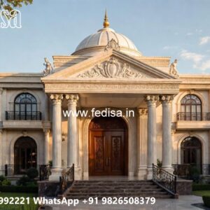 Classic Villa Front Elevation Design 5 Bedroom House Plans No-3942