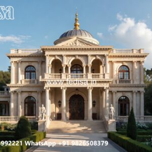 Traditional House Facade Three Bedroom House Plan No-8146