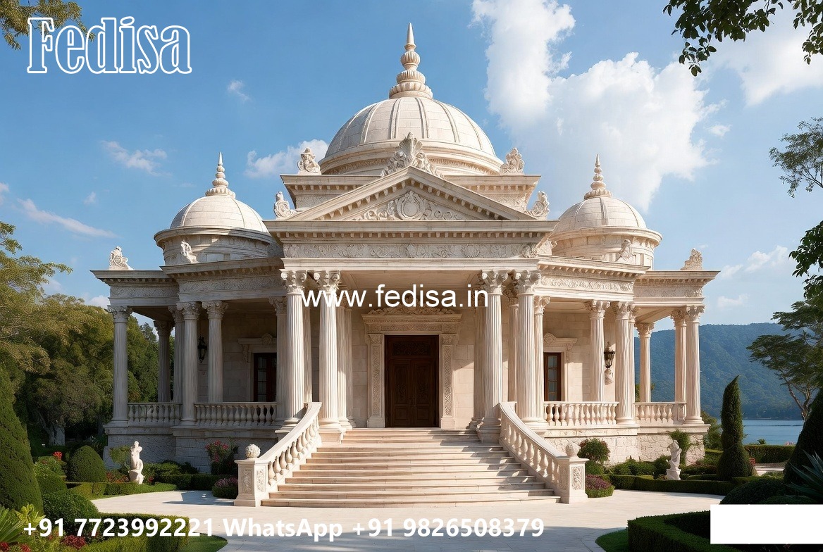 Villa Courtyard Design Single Floor Home Front Design No-8201