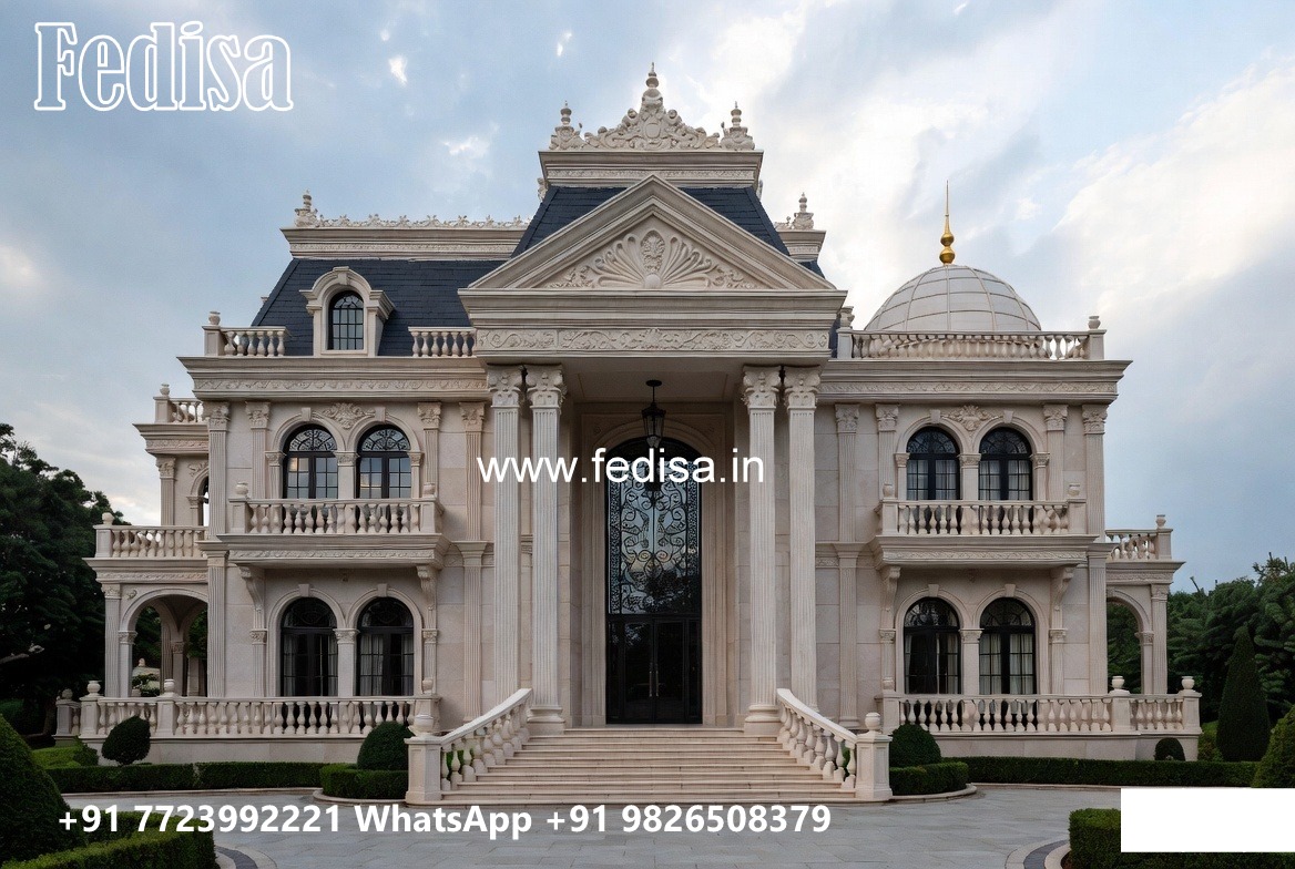 European Style Villa 2 Bedroom House Plans Open Floor Plan No-8300