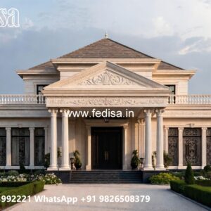 Stone Finish Villa Design Mediterranean House Design No-8312