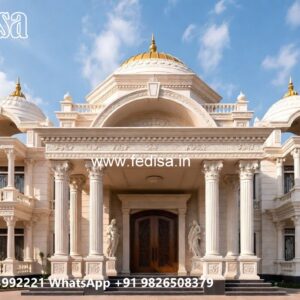 Marble Flooring Villa Design One Room House Designs No-8563