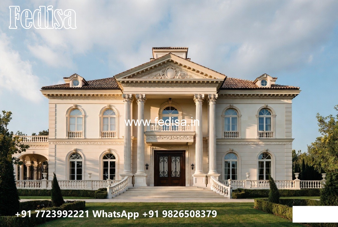 Luxury Front Elevation Villa Country Style House Plans No-8675