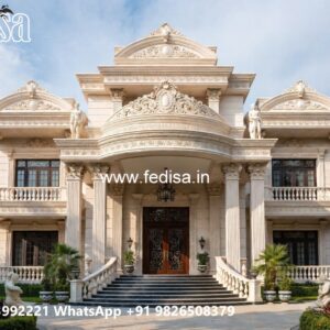 Luxury Classic Villa Corner Lot House Design No-8786