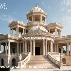 Neoclassical Villa Facade Simple House Floor Plan No-8916