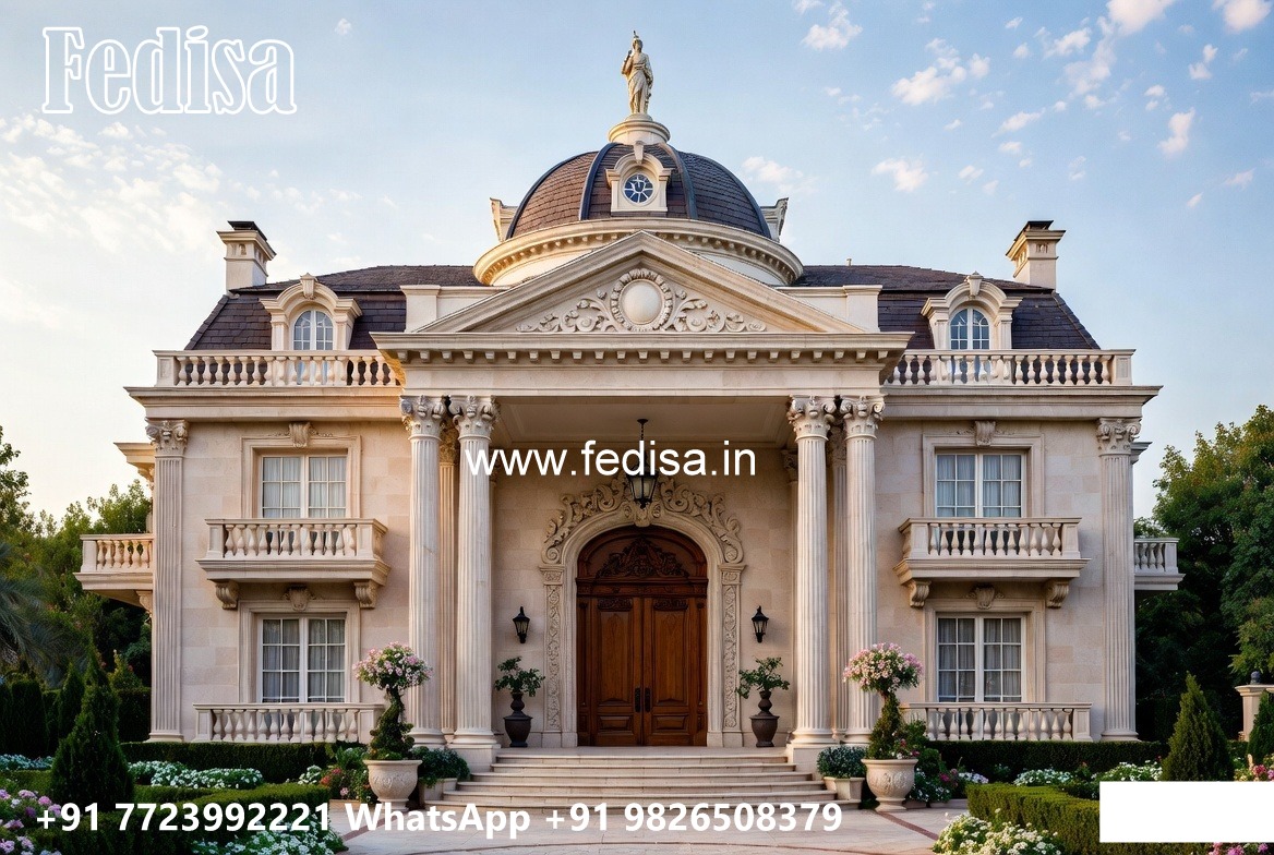 Classic House Exterior 4 Bedroom Flat Plan Design No-8961
