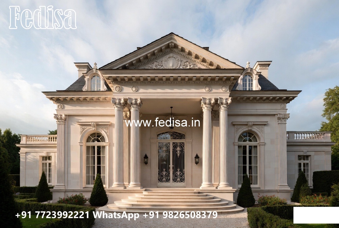 Classic House Design With Garden 40 By 45 House Plans 3d No-9234