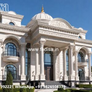 Stone Finish Villa Design Gray Siding House No-9776
