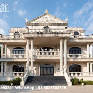 Classic Villa Design With Swimming Pool Best Yellow Exterior House Paint No-9795