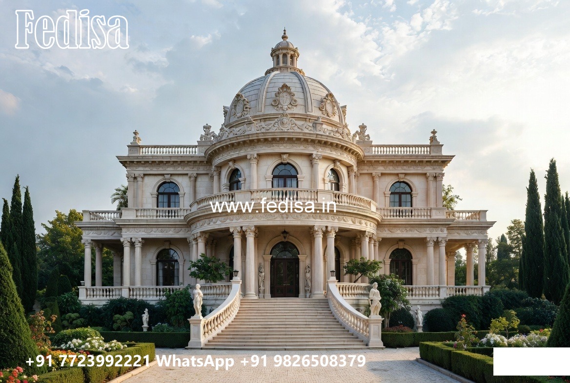 Classic Villa Front Elevation Design Building Painting Colors No-9798