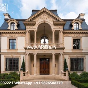 Classic Home Front Elevation Design Yellow Exterior House Paint No-9878