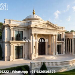 Classic Villa Design With Swimming Pool Gray Outside Wall Paint No-9917